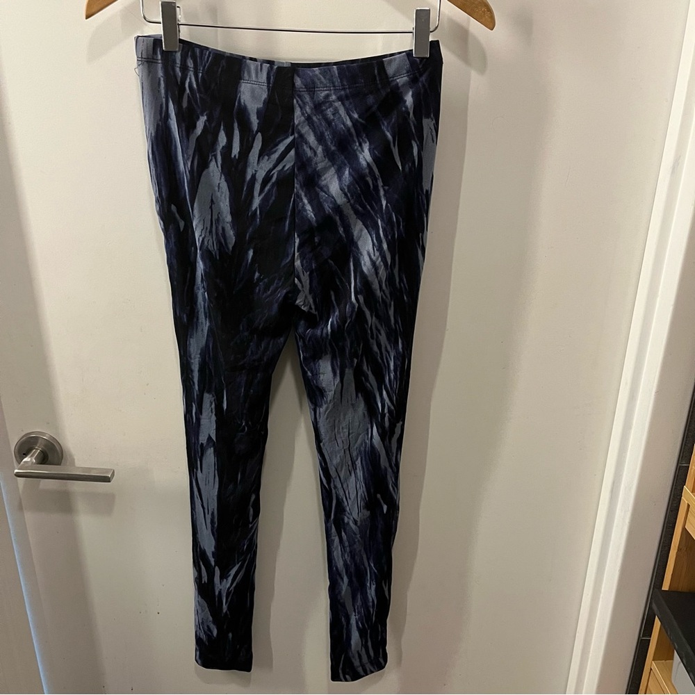 VIVIENNE Vivienne Tam Blue Swirled Mesh Leggings Size Medium - Picture 2 of 5